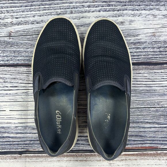 Olukai Lae’ahi Blue Depth Breathable Slip On Loafers Men’s Size 9.5 - Picture 5 of 8
